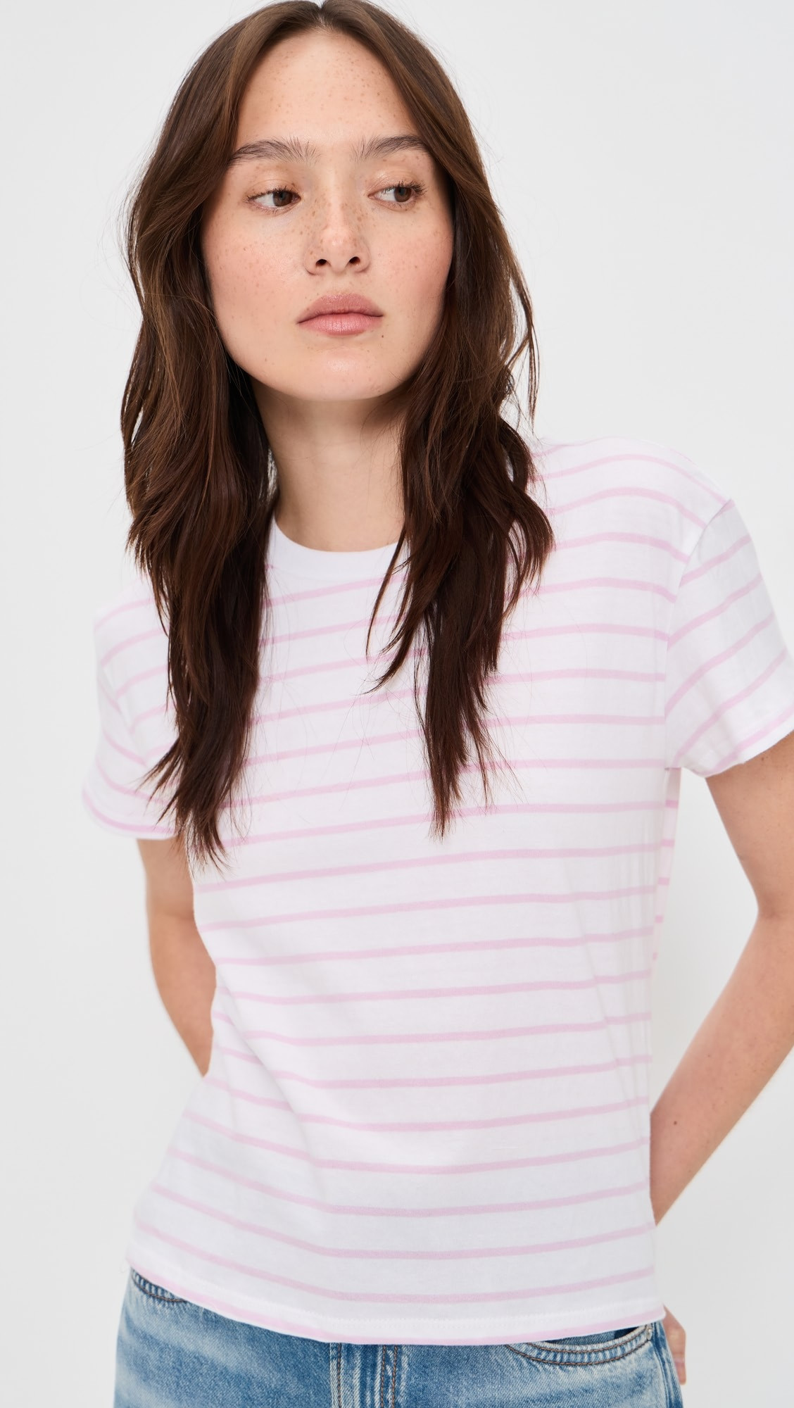 Everett Stripe Boxy Crew Neck Tee | Shopbop