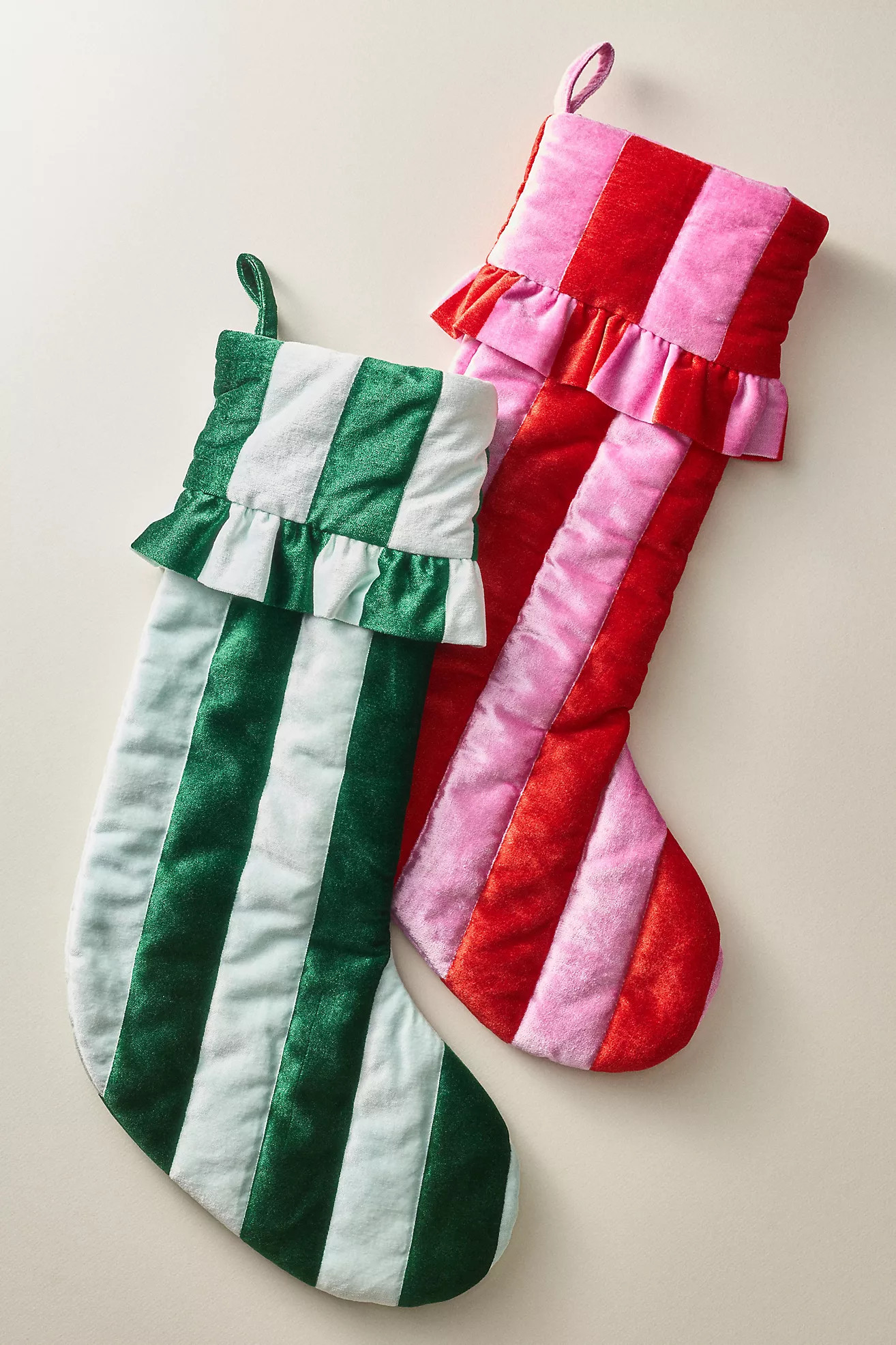Ruffled Stripe Stocking | Anthropologie (US)
