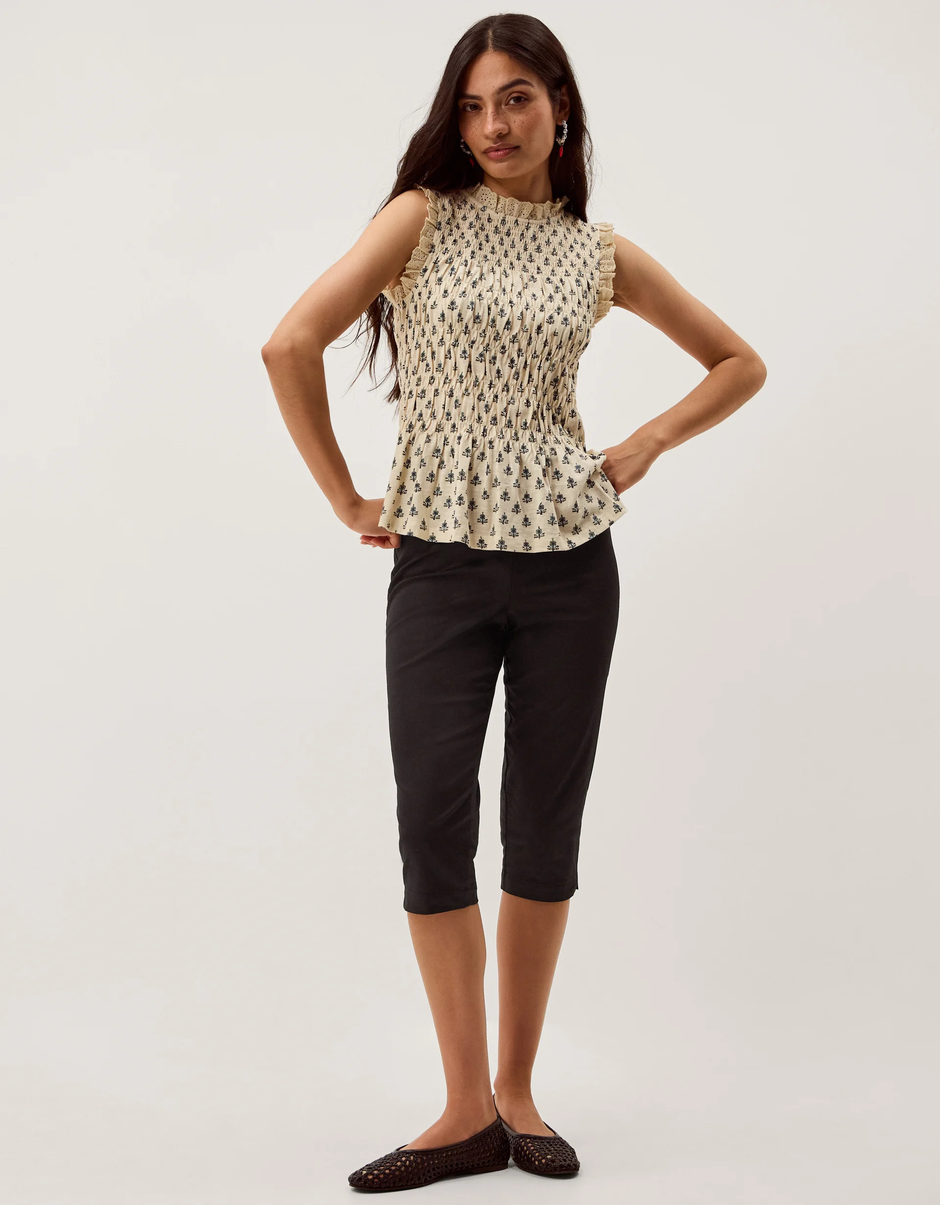 Catalina Capri Trousers Black | Monsoon (UK)