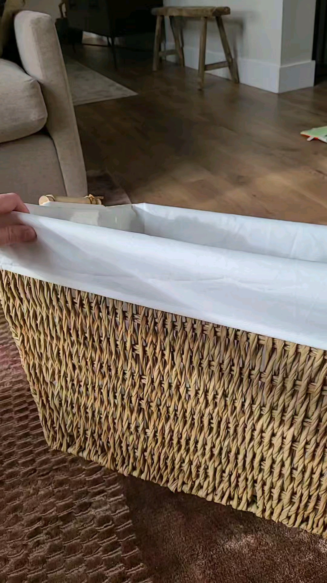 Can you believe this Walmart basket?! So chic with the liner and was delivered to my house same day 😍 

#LTKHome