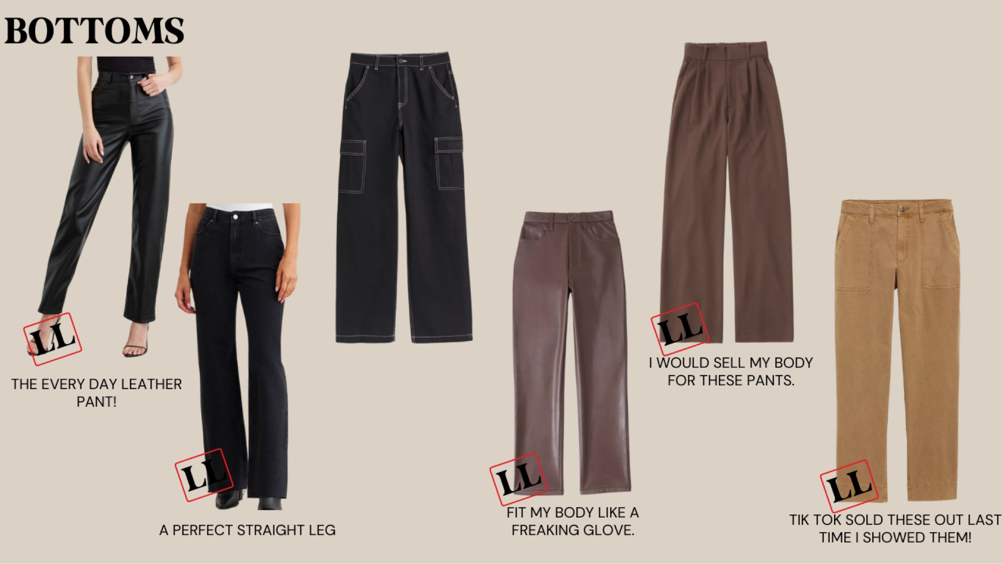 all the black and brown pants i’m adding to my fall fashion wardrobe this year! tons of browns, leathers and wide leg ideas. these are perfect for any kind of fall weather and are great additions to the fall capsule wardrobe  

#LTKstyletip #LTKunder100 #LTKSeasonal