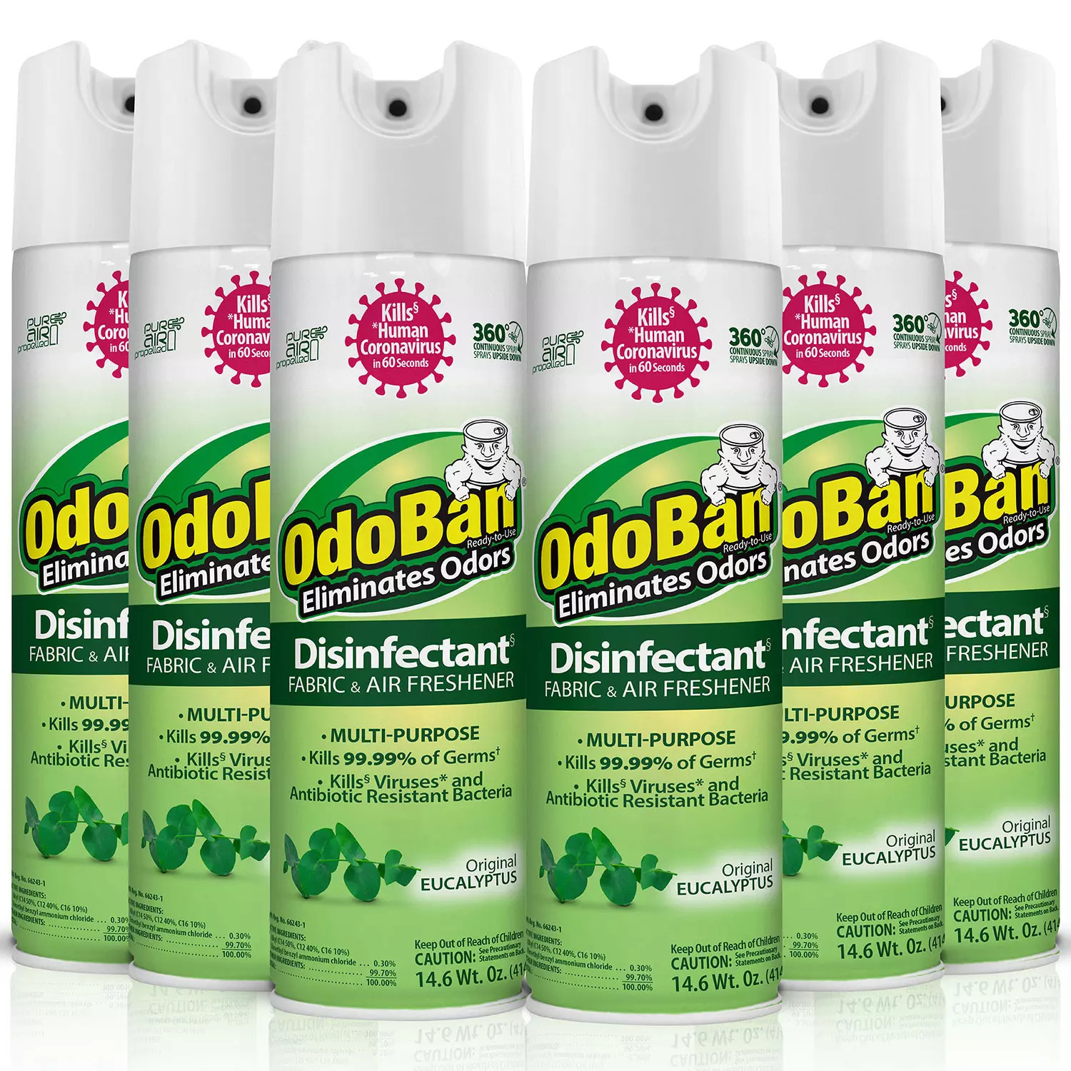 OdoBan Disinfectant Spray, 14.6 oz./can, 6 pk. - Eucalyptus:- Eucalyptus | Sam's Club
