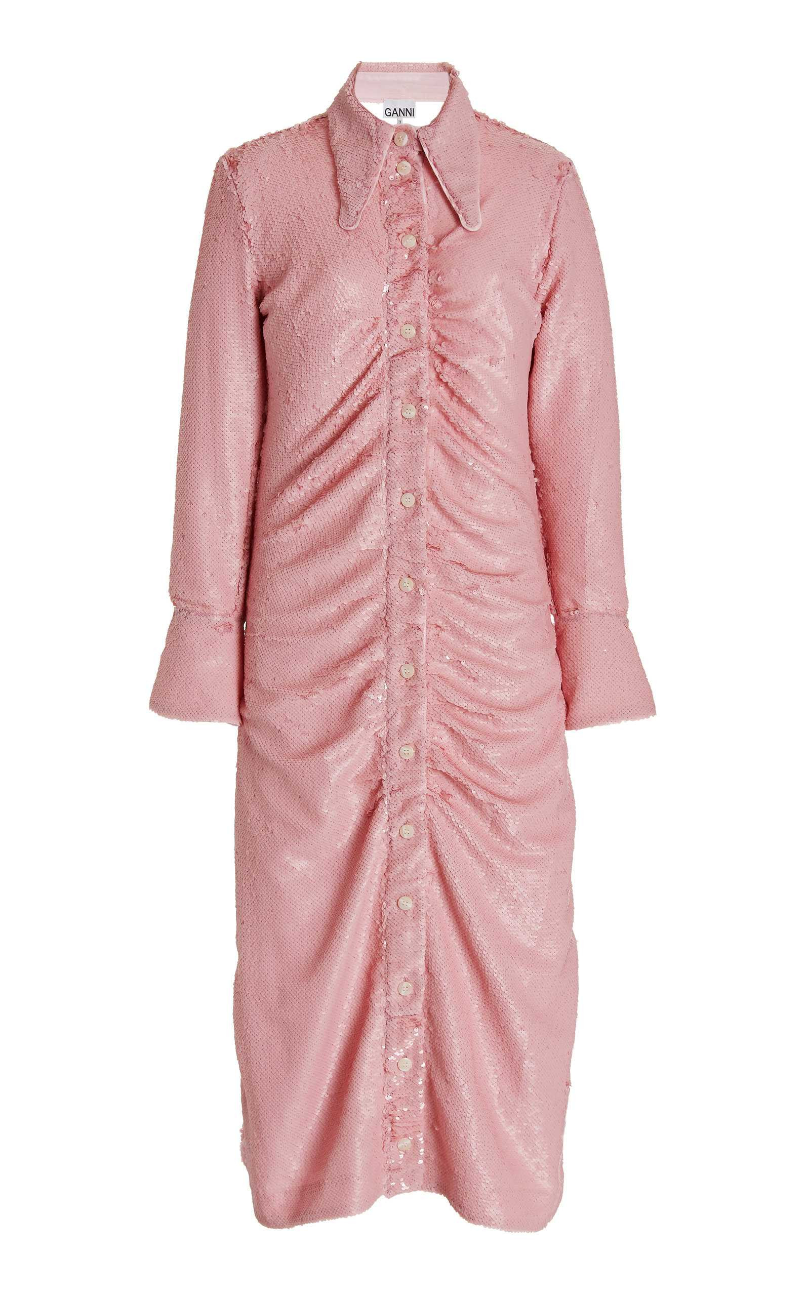 Sequined Gathered Midi Dress | Moda Operandi (Global)