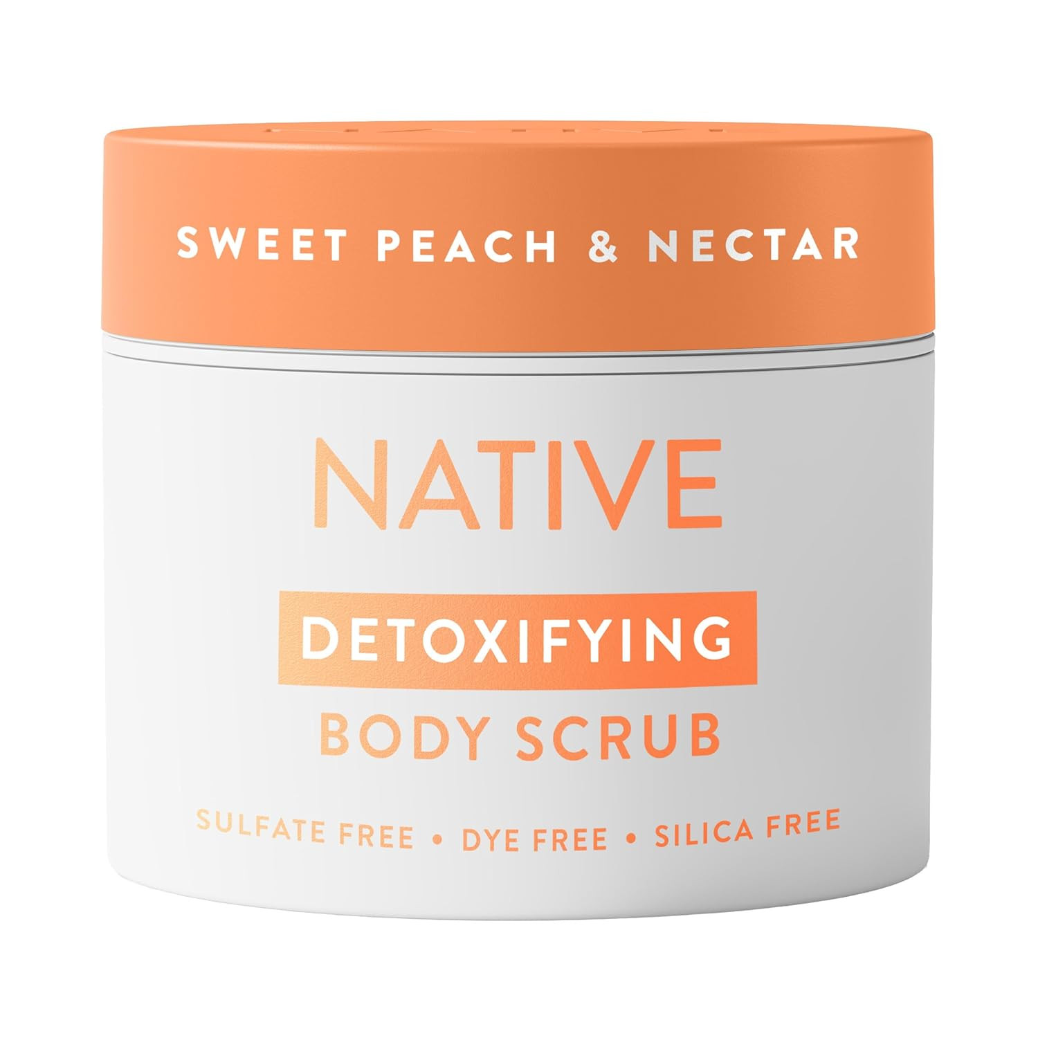 Native Body Scrub, Gently Exfoliates & Moisturizes for Smoother Skin in 1 Wash, Clean, Minimal, Silica-Free Ingredients for Sensitive Skin, for Women & Men, Sweet Peach & Nectar, 12 oz | Amazon (US)