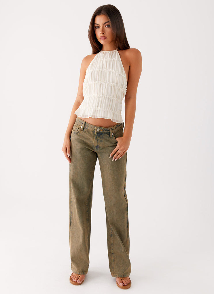 Bennie Halter Top - Ivory | Peppermayo (Global)