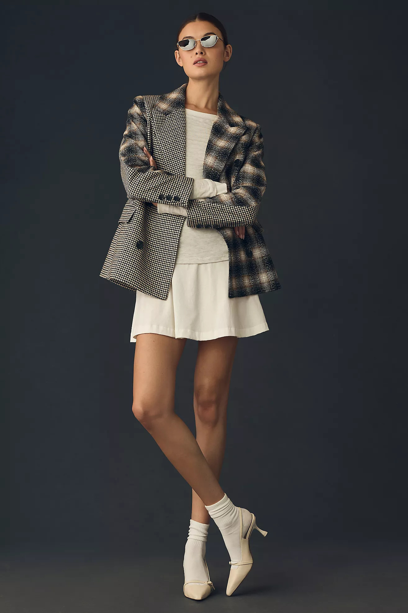 Avec Les Filles Mixed Plaid Menswear Blazer | Anthropologie (US)