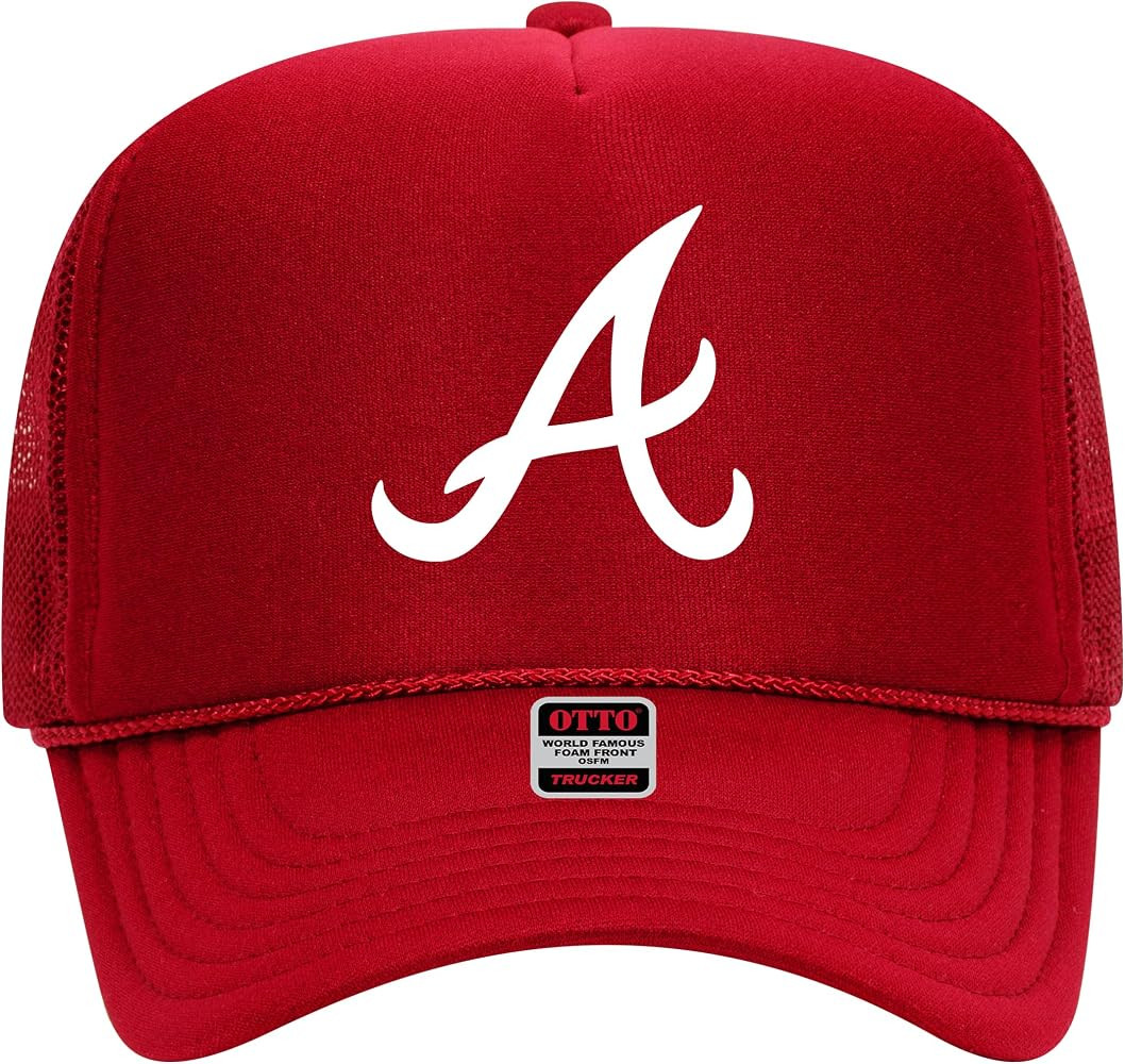 Baseball Team Logo Trucker Hat - LA NY ATL Designer Foam Trendy Vintage Camo Hat for Men Women Ne... | Amazon (US)