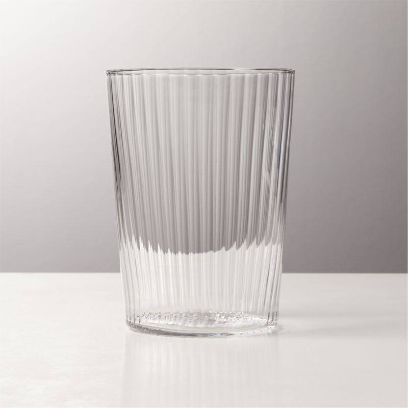 Marta Optic Fluted Modern Drinking Glass + Reviews | CB2 | CB2
