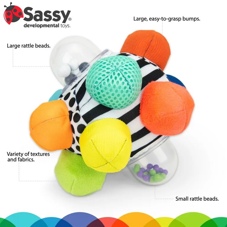 Sassy Bumpy Ball Developmental Baby Toy Inspires Motor Skills - 6+ Months | Walmart (US)