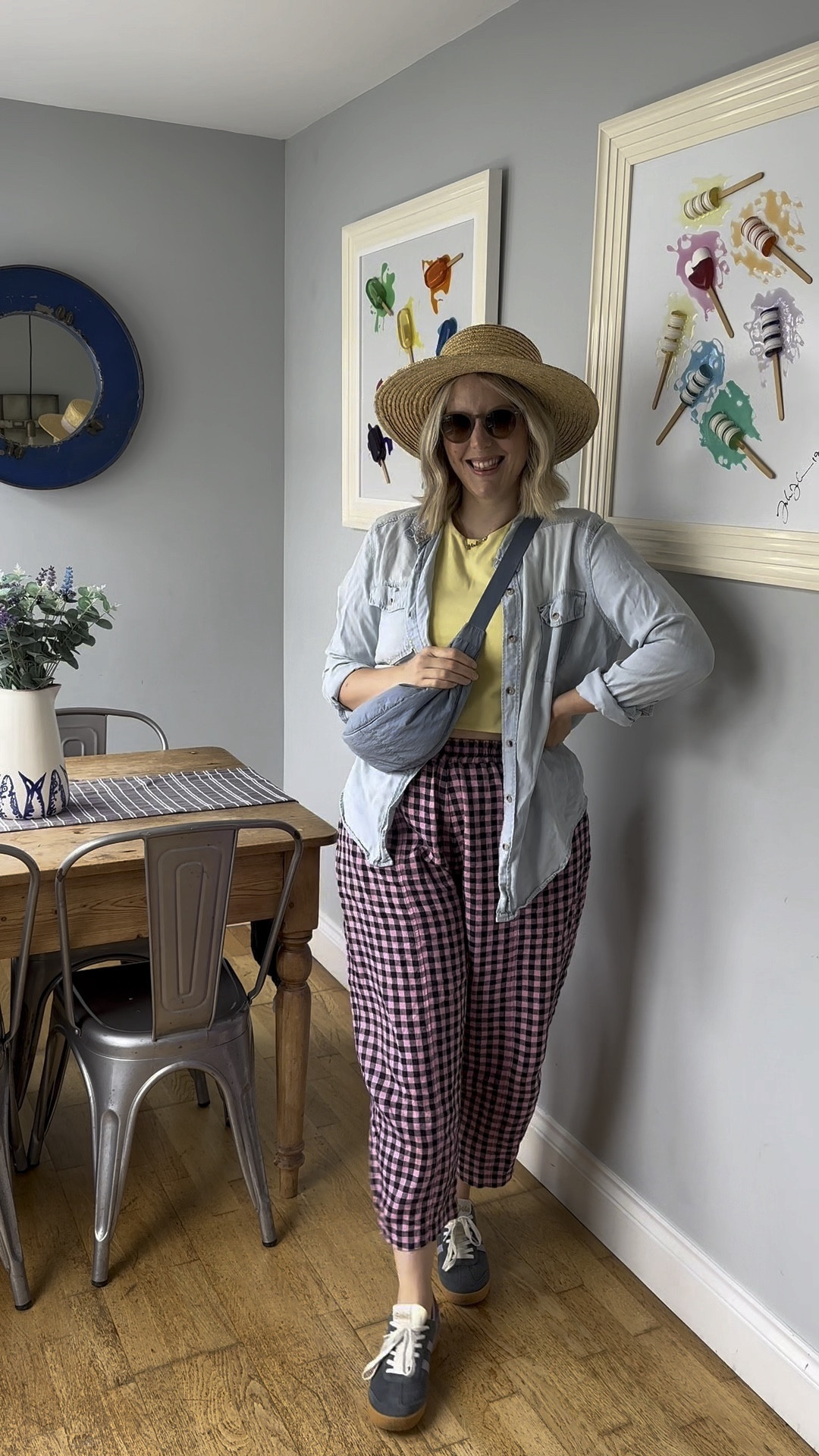Summer appropriate outfit with layers, for our changing weather.
Gola Elan trainers, Beyond Nine pink check Mabel’s (size xs), Zara top (size M), Forever 21 denim shirt ( old, size 12), Uniqlo cross body bag, ASOS hat.

#LTKuk #LTKeurope #LTKsummer