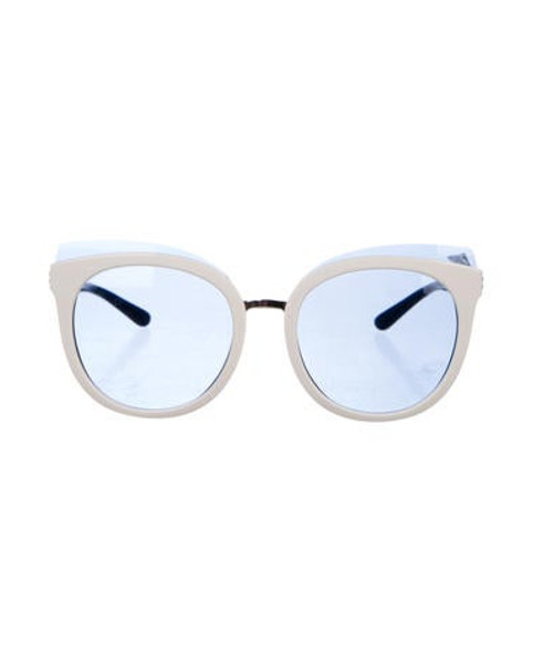 Tory Burch Tinted Round Sunglasses White | The RealReal