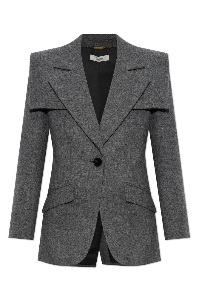 Chloé Structured Cape-Detail Blazer | Cettire Global