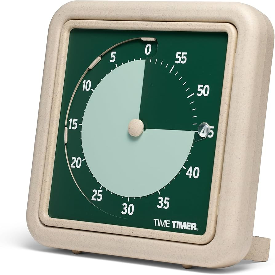 Time Timer® Retro 8 inch Eco Edition Visual Timer - 60 Minute Desk Countdown Clock Made with at ... | Amazon (US)