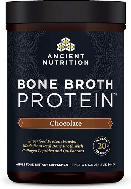 Protein Powder Made from Real Bone Broth by Ancient Nutrition, Chocolate, 20g Protein Per Serving... | Amazon (US)