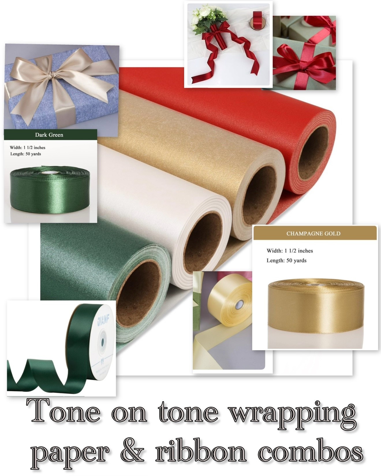 Traditional Christmas colors but tone on tone! Classic and classy! Such a great way to wrap gifts this Christmas 

#LTKHoliday #LTKmomlife
