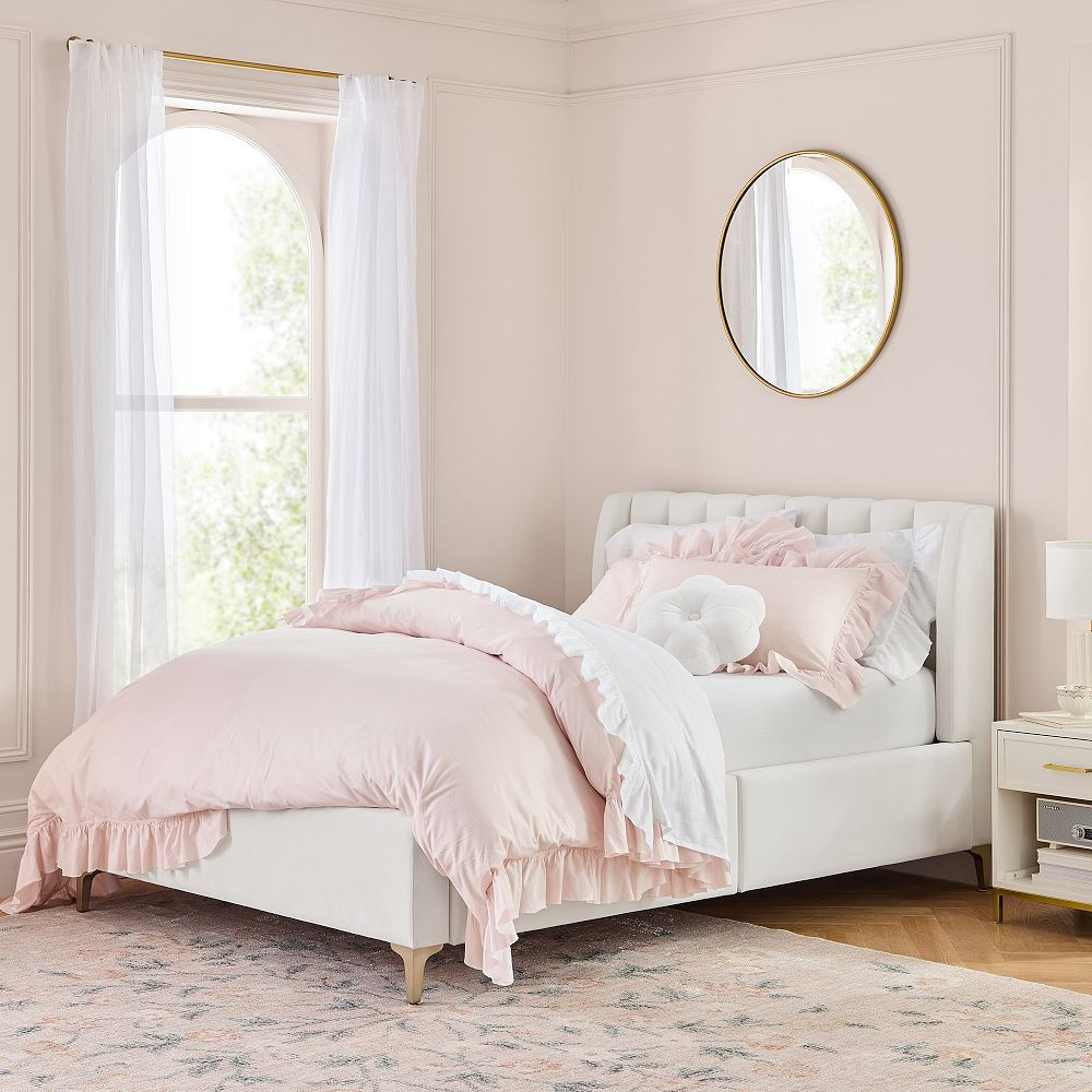 Avalon Channel Stitch Upholstered 4-Drawer Storage Bed | Pottery Barn Teen