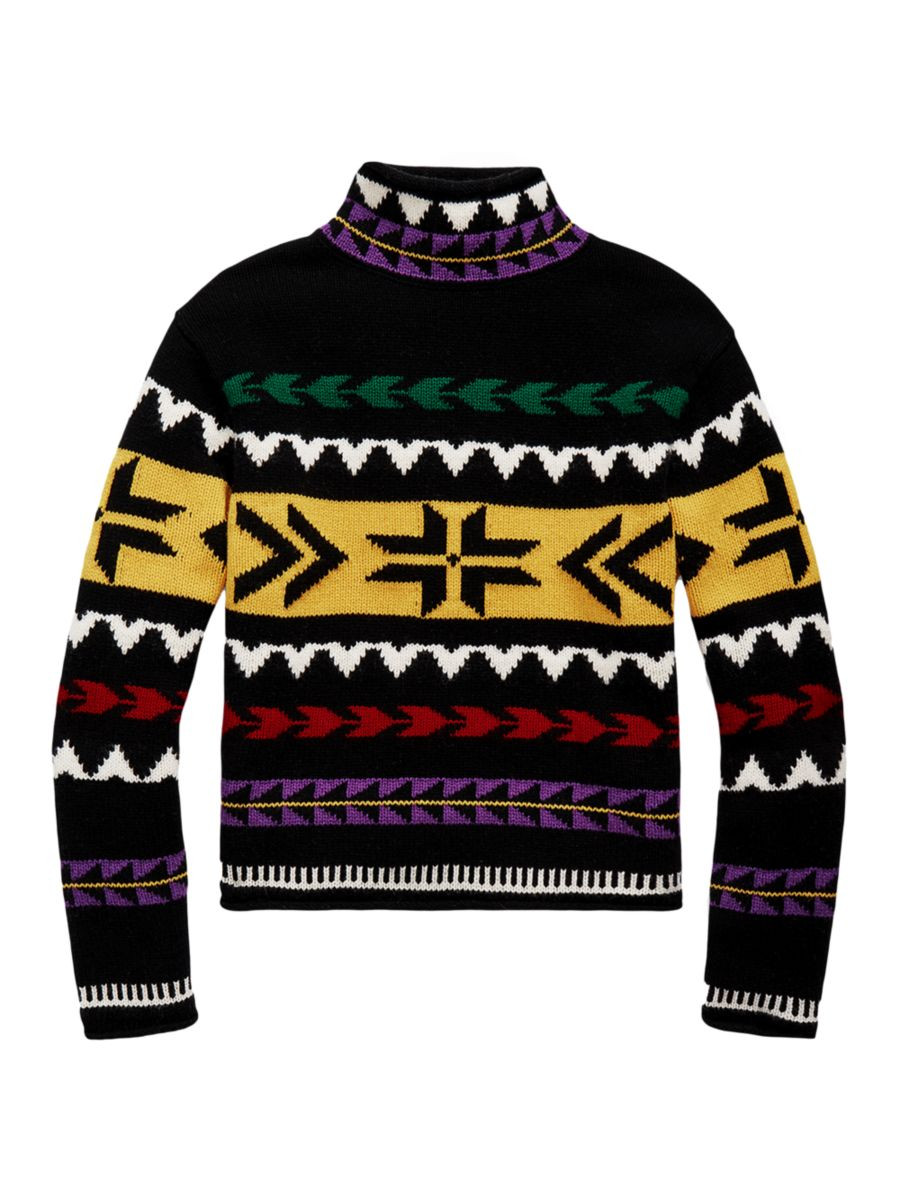 Polo Ralph Lauren Geometric Turtleneck Sweater | Saks Fifth Avenue