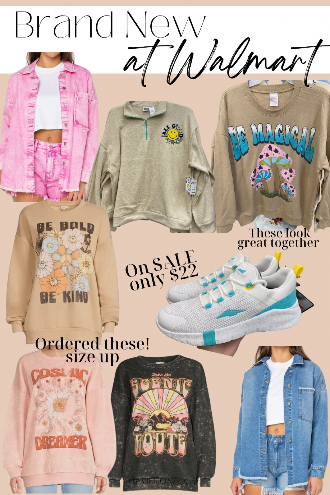 Free People dupe from Walmart! Graphic sweatshirt. Urban outfitters duoe. Skull sweatshirt. Free people graphic sweatshirt. No boundaries sweatshirt. Walmart sweatshirt. Graphic tee. Mushroom sweatshirt. 
Affordable fashion. Sneakers. Athletic sneakers. Denim shacket. Denim jacket. 

#LTKcurves #LTKshoecrush #LTKfit