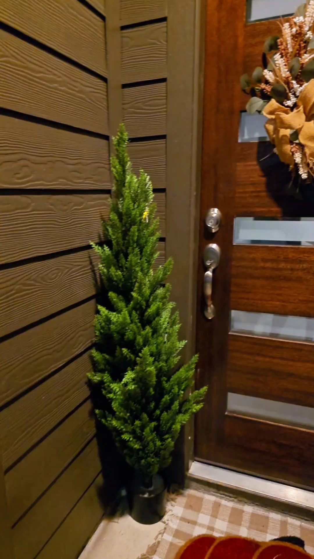 5 ft artificial cedar trees. I wanted to give you a quick look  so you can see how beautiful they look. 

#LTKHome #LTKSeasonal