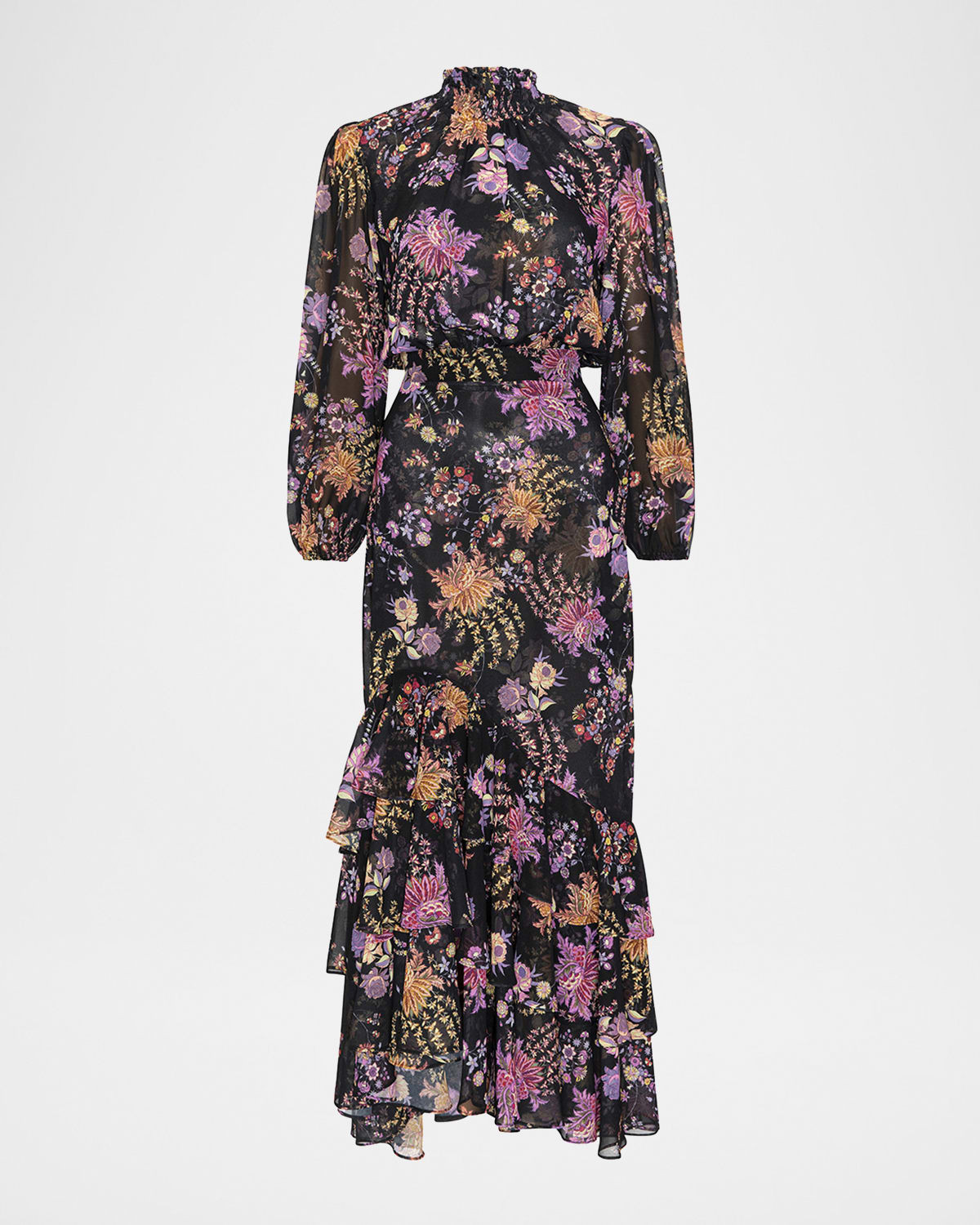 Audrey Floral Chiffon Maxi Dress | Neiman Marcus