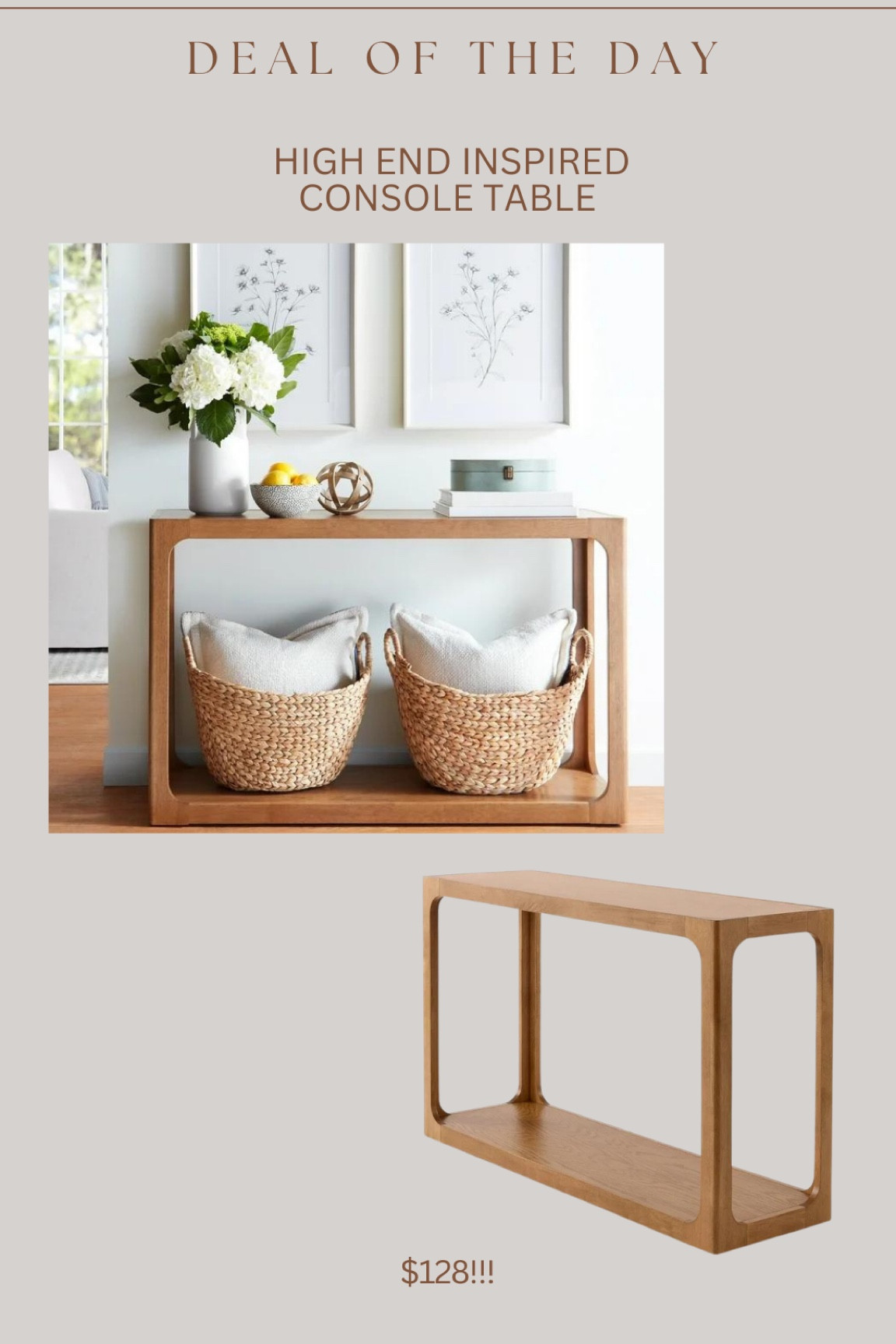 I cannot believe the price of this new console table!!! Looks like RH or arhaus design 😍🙌🏻🙌🏻 high sellout risk! 

#LTKSaleAlert #LTKStyleTip #LTKHome