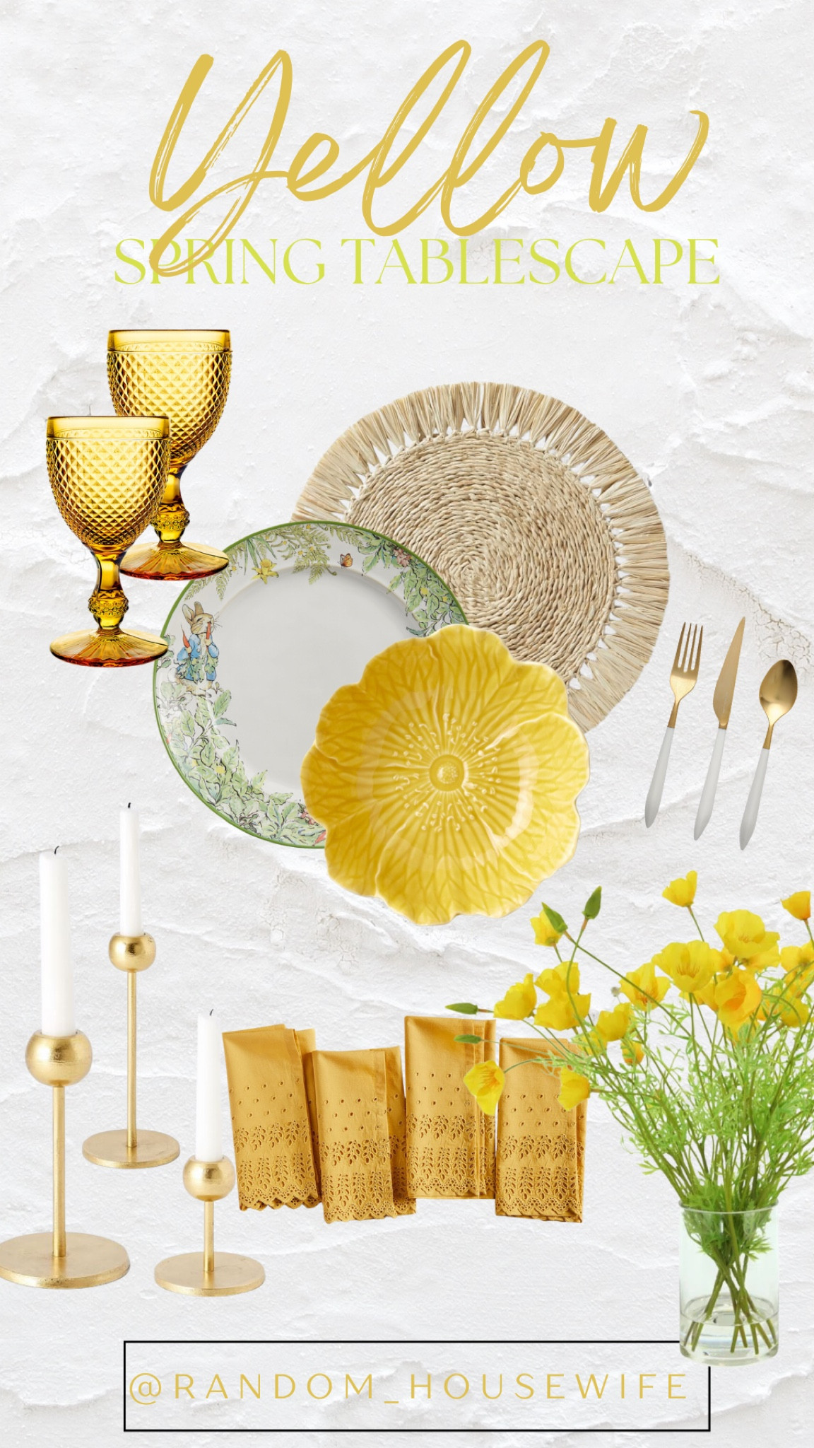 Spring Tablescape — Yellow 

#LTKSeasonal #LTKparties #LTKhome
