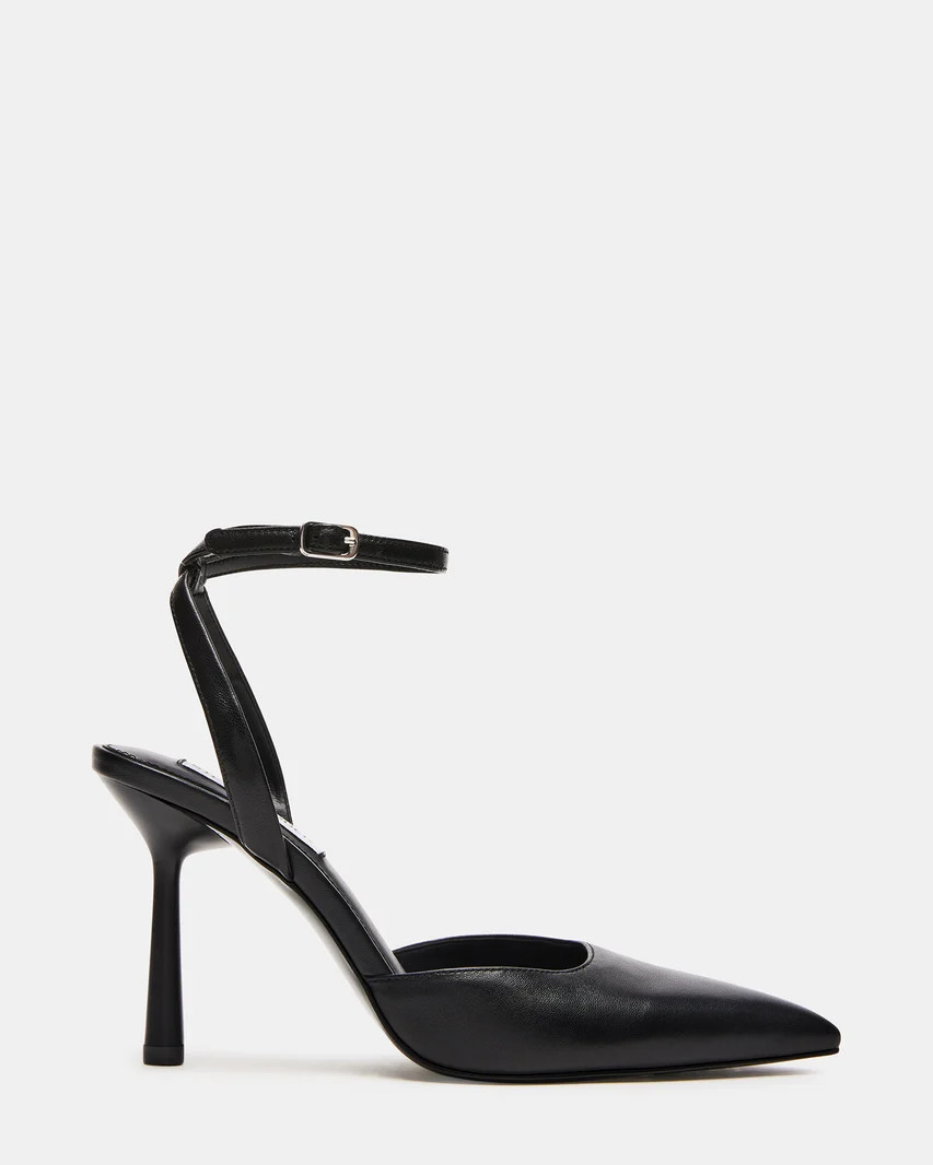 ALLIANCE Black Leather Pointed-Toe Pump | Women's Heels | Steve Madden (US)
