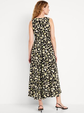 Fit & Flare Floral Maxi Dress | Old Navy (US)