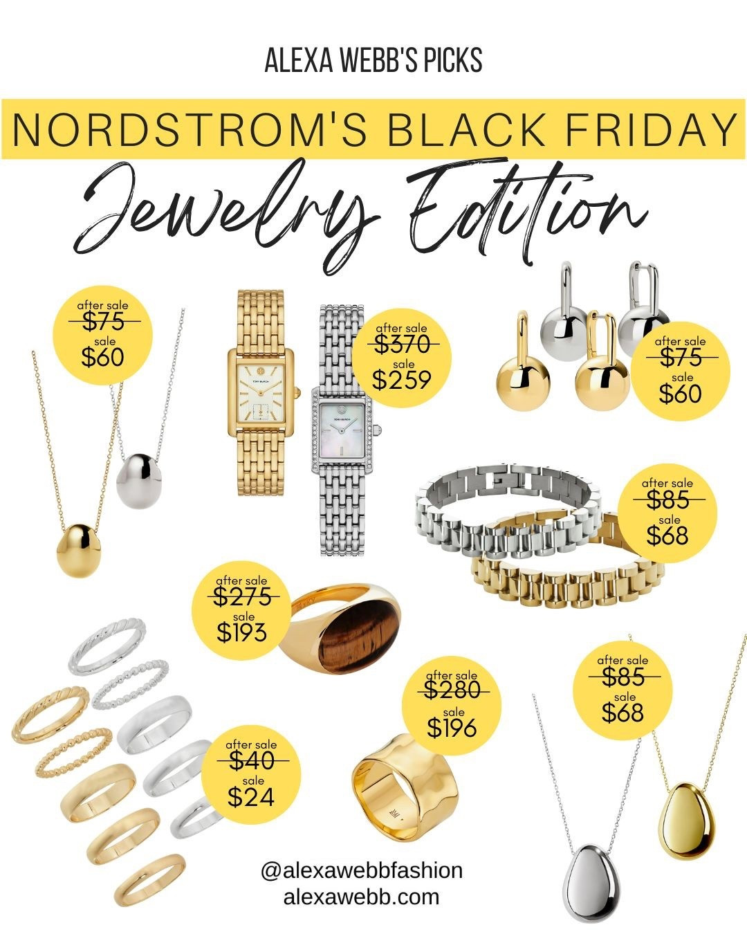 Some of the most popular jewelry pieces featured in the blog now on sale at Nordstrom’s Black Friday Sale! - Alexa Webb Picks #plussize

#LTKPlusSize #LTKMidsize #LTKCyberWeek