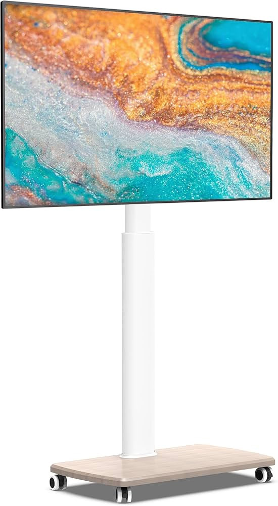 FITUEYES Rolling TV Stand for 32 to 65 70 Inch TVs, Portable Mobile TV Cart on Wheels, Tall Unive... | Amazon (US)