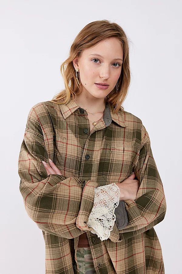 Urban Renewal Remade Overdyed Flannel Shirt | Urban Outfitters (US and RoW)