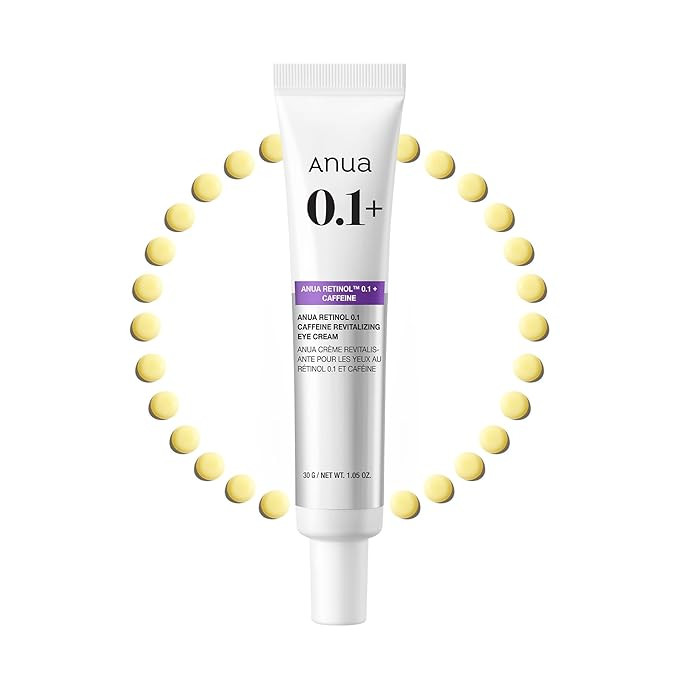 ANUA Retinol 0.1 Caffeine Revitalizing Eye Cream, Under Eye Cream For Hydration, Glow Up Eye Cont... | Amazon (US)