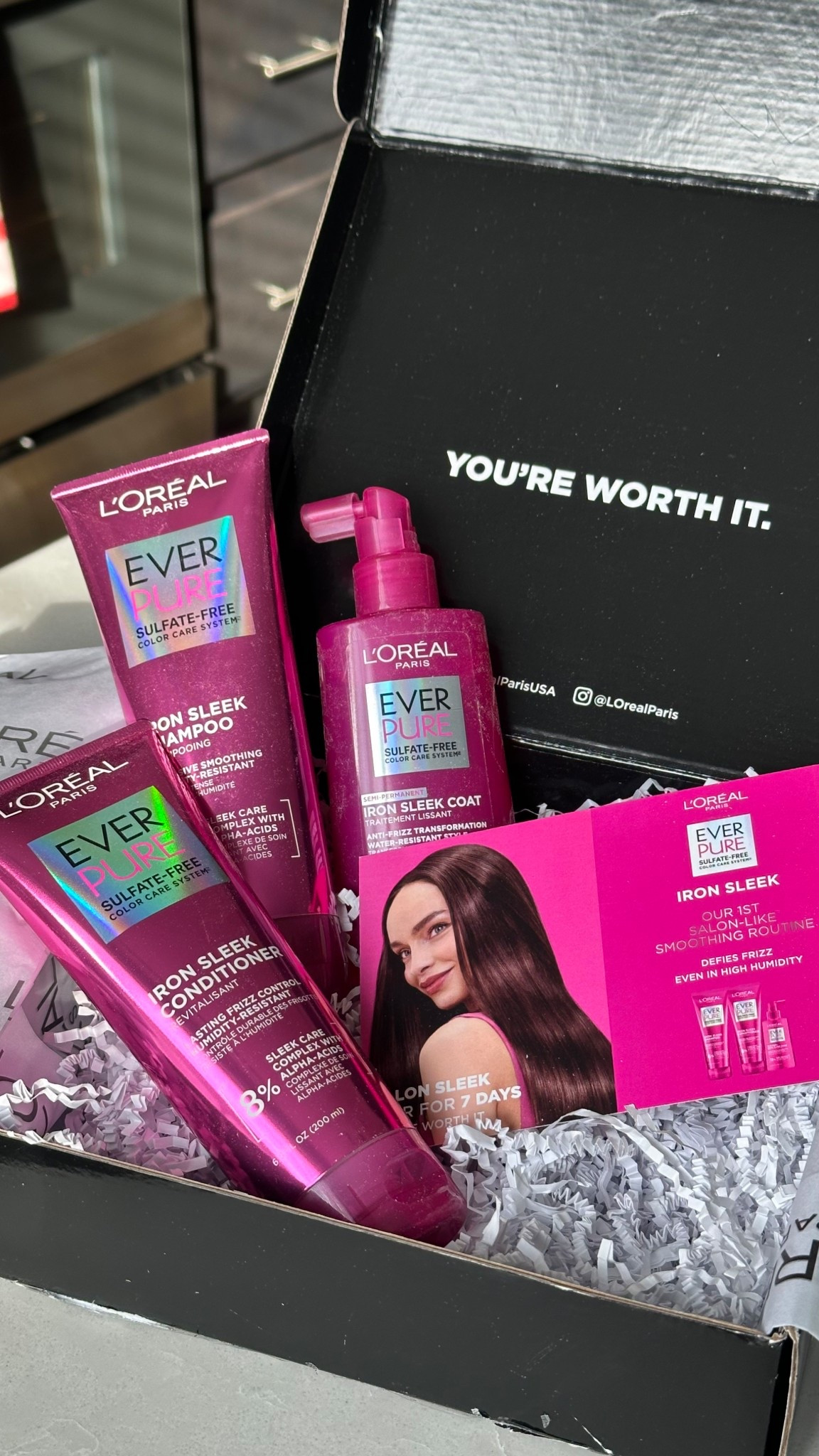 THIS SULFATE-FREE SYSTEM GENTLY CLEANSES, DEEPLY CONDITONS, AND COATS HAIR FIBERS TO RESIST FRIZZ.

#LTKmorningroutine #LTKselfcare #LTKBeauty