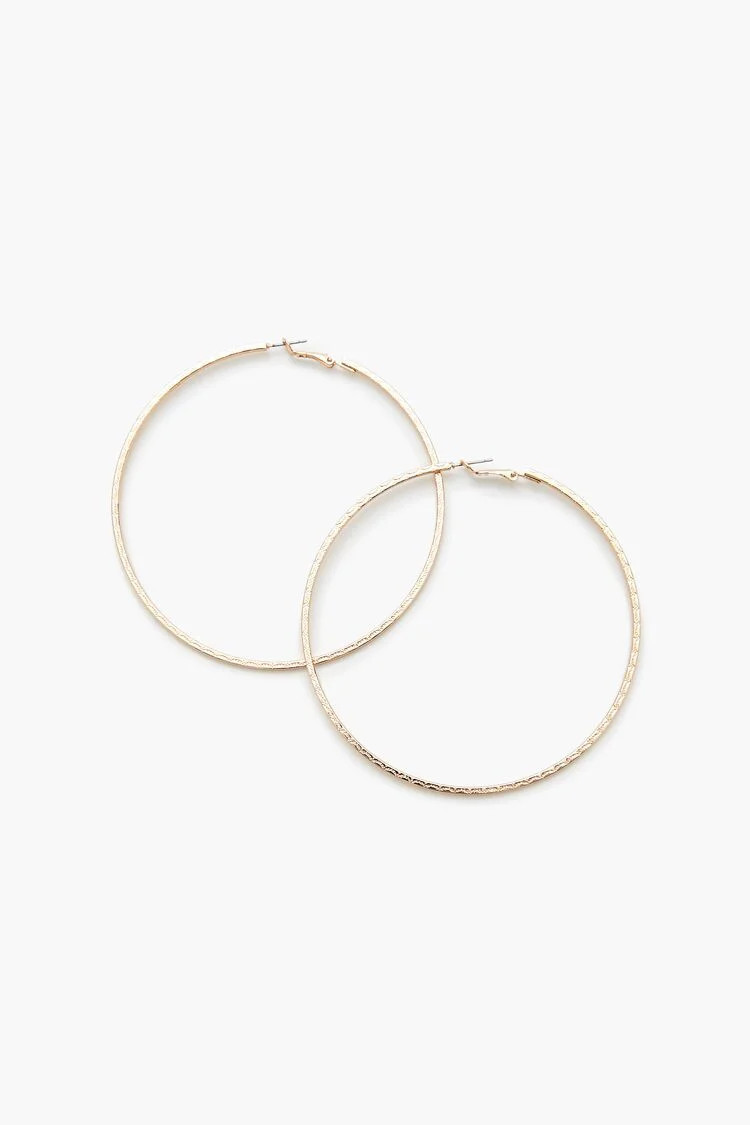Etched Hoop Earrings | Forever 21