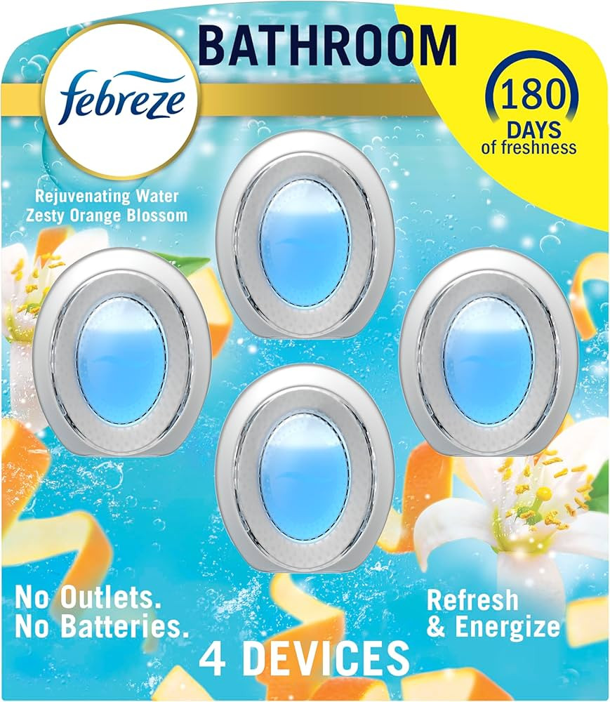 Febreze Bathroom Air Freshener, Odor-Fighting, Plug In Alternative, Air Fresheners for Home and B... | Amazon (US)