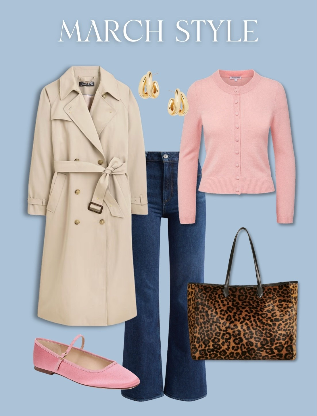 Outfit of the week! This trench is such a classic piece and the perfect thing to add to your wardrobe this spring! Pink is trending and I love this cardigan by Veronica Beard! Animal print is also big this season and I’m loving this new tote bag! 💕⭐️

#LTKootd #LTKSeasonal #LTKOver40