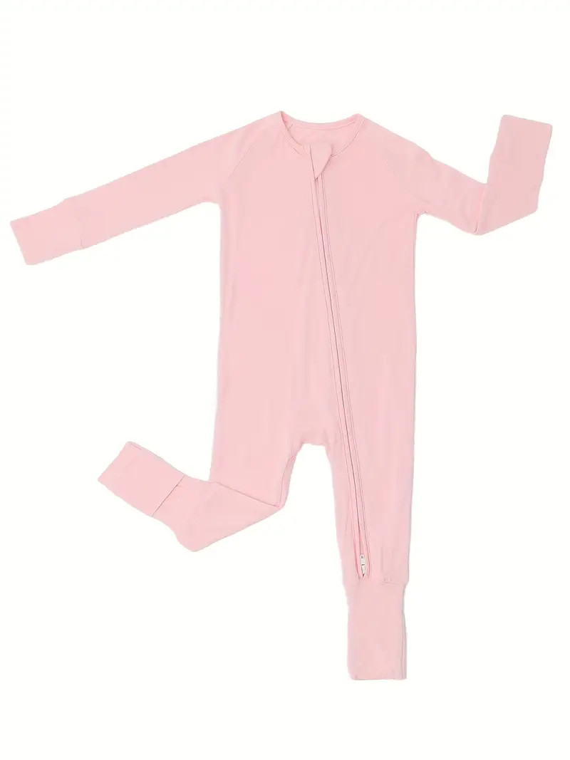 Comfy Bamboo Fiber Solid Color Foot Covered Zipper Baby - Temu | Temu Affiliate Program