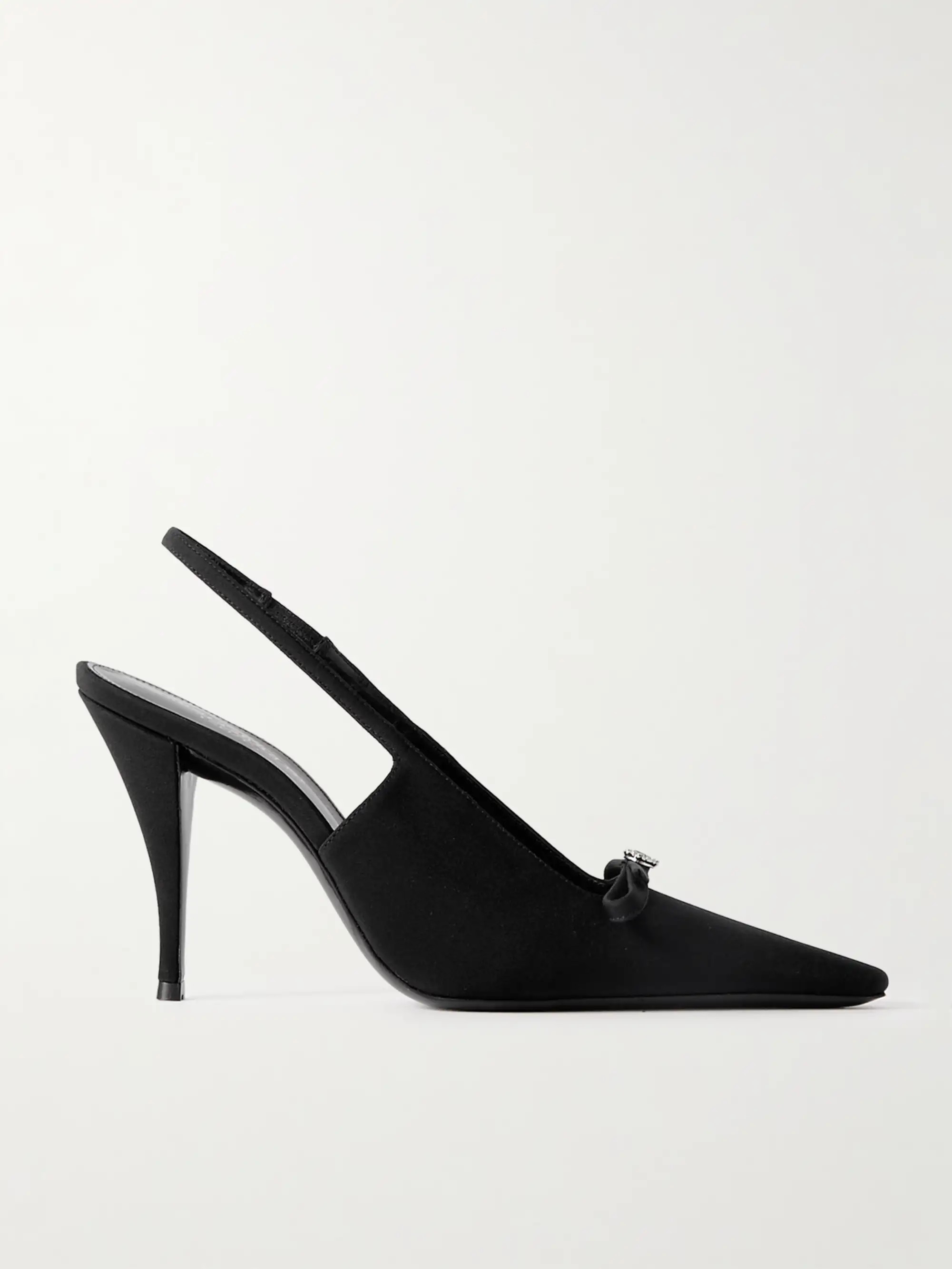 Crystal-embellished crepe slingback pumps | NET-A-PORTER (US)