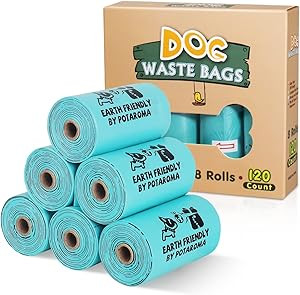 Potaroma Dog Poop Bags, 8 Rolls Guaranteed Leak-Proof Doggie Poop Bags, Extra Thick Waste Bags, L... | Amazon (US)