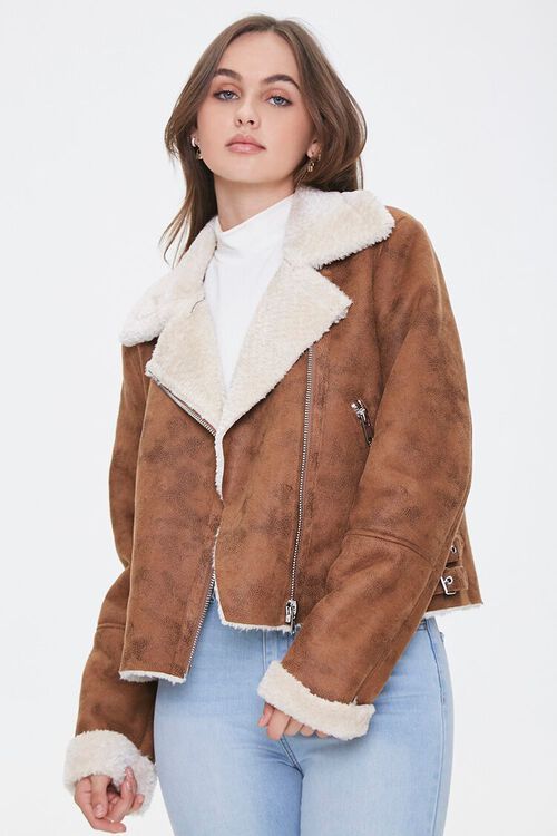 Faux Shearling & Suede Jacket | Forever 21 (US)