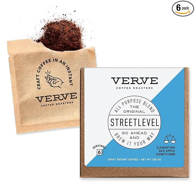 Verve Medium Roast Instant Coffee - Streetlevel Blend Ground Coffee - Enjoy Hand-Roasted Coffee H... | Amazon (US)