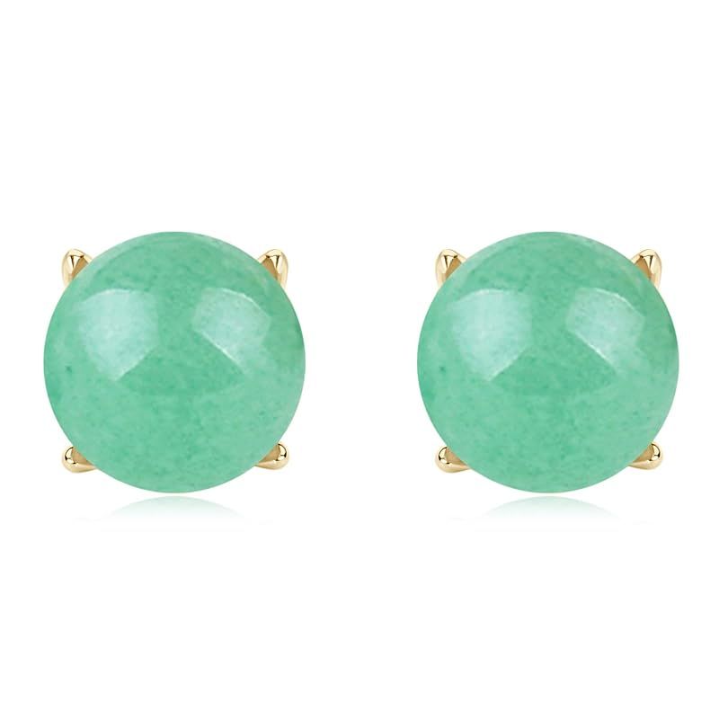 Jade Stud Earrings for Women Natural Green Small Jade Hypoallergenic Earrings Lucky Sterling Silv... | Amazon (US)