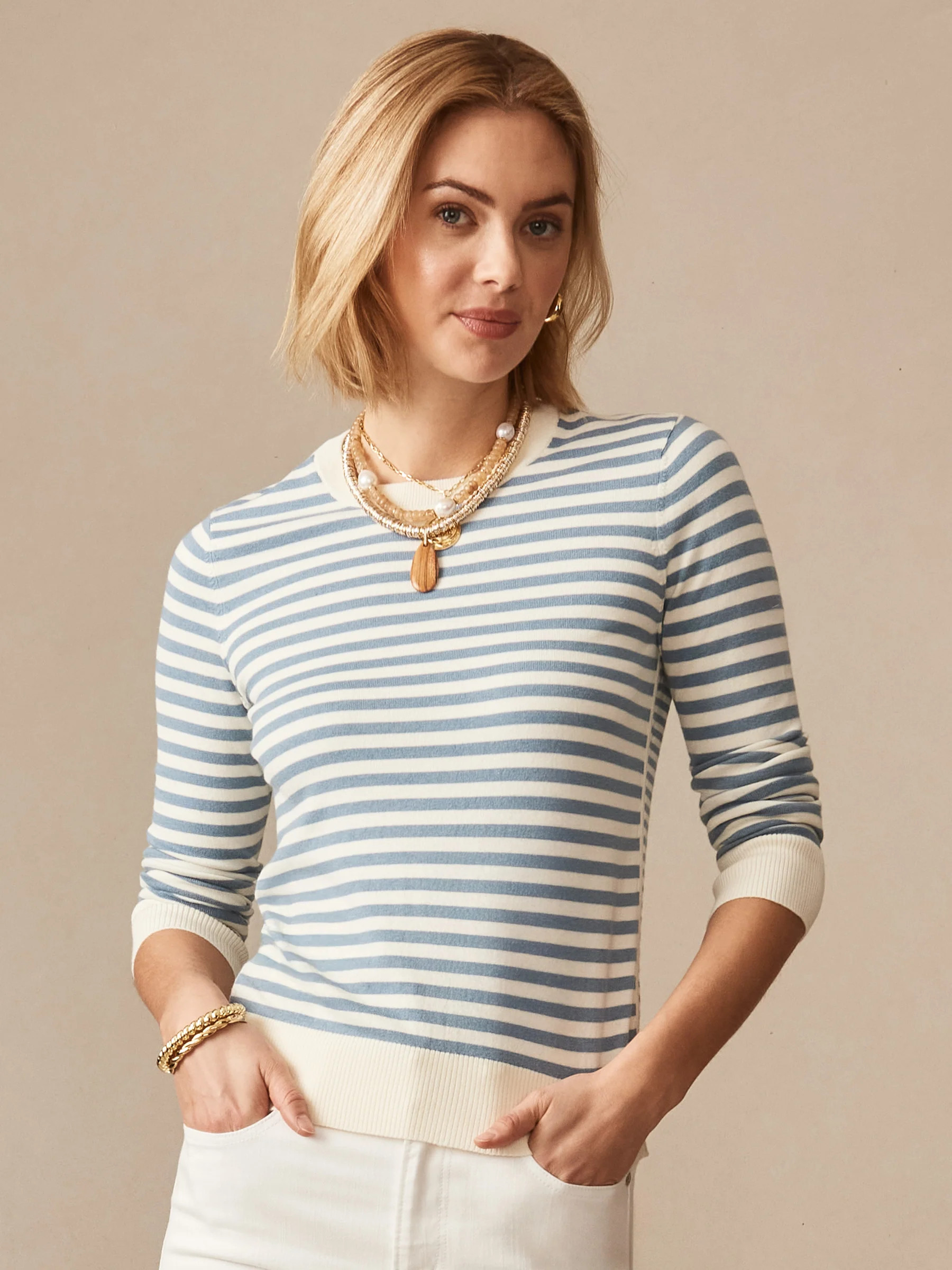 Tierney Sweater in Stripe | J.McLaughlin