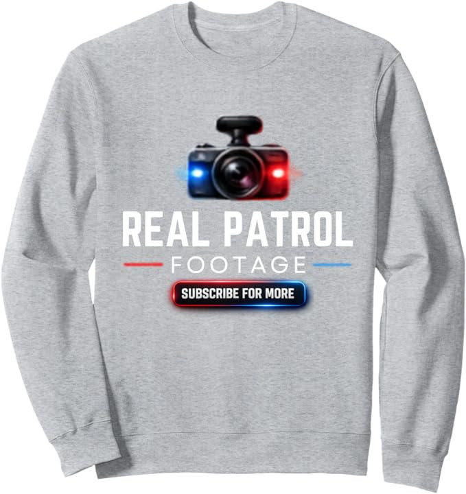 Real Patrol Footage Dash Cam Graphic Sweatshirt | Amazon (US)
