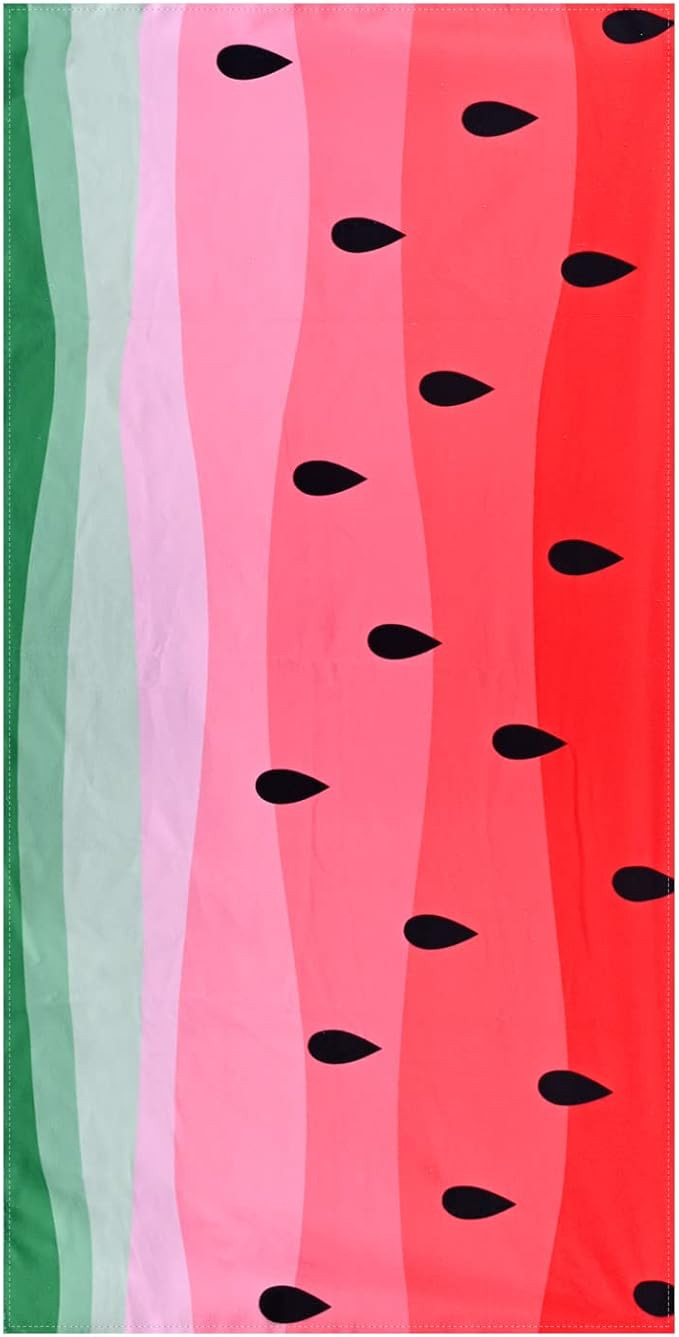 Watermelon Microfiber Beach Towel, 24"x48", Small, Lightweight, Quick Dry, Sand Free, Perfect for... | Amazon (US)
