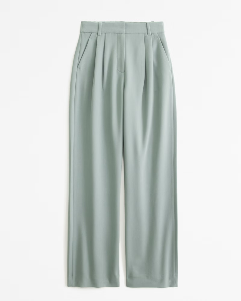 Curve Love A&F Sloane Tailored Pant | Abercrombie & Fitch (US)