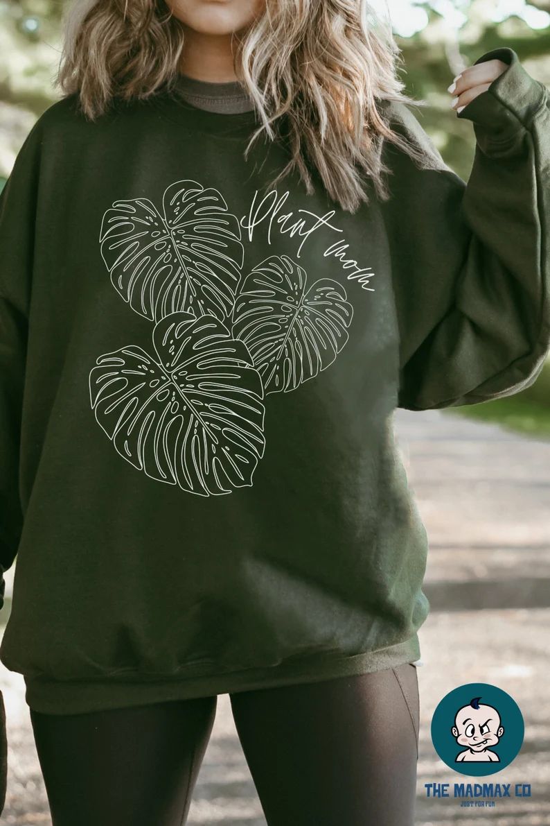Plant Mom Sweatshirt| Plant Mom Shirt| Plant Shirt| Plant Lovers Gift| Plant Lady| Crazy Plant La... | Etsy (US)