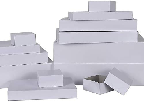 MOMONI Premium 13 Piece White Gift Boxes with Lids of Assorted Sizes with 4 inch Deep Robe Wrappi... | Amazon (US)