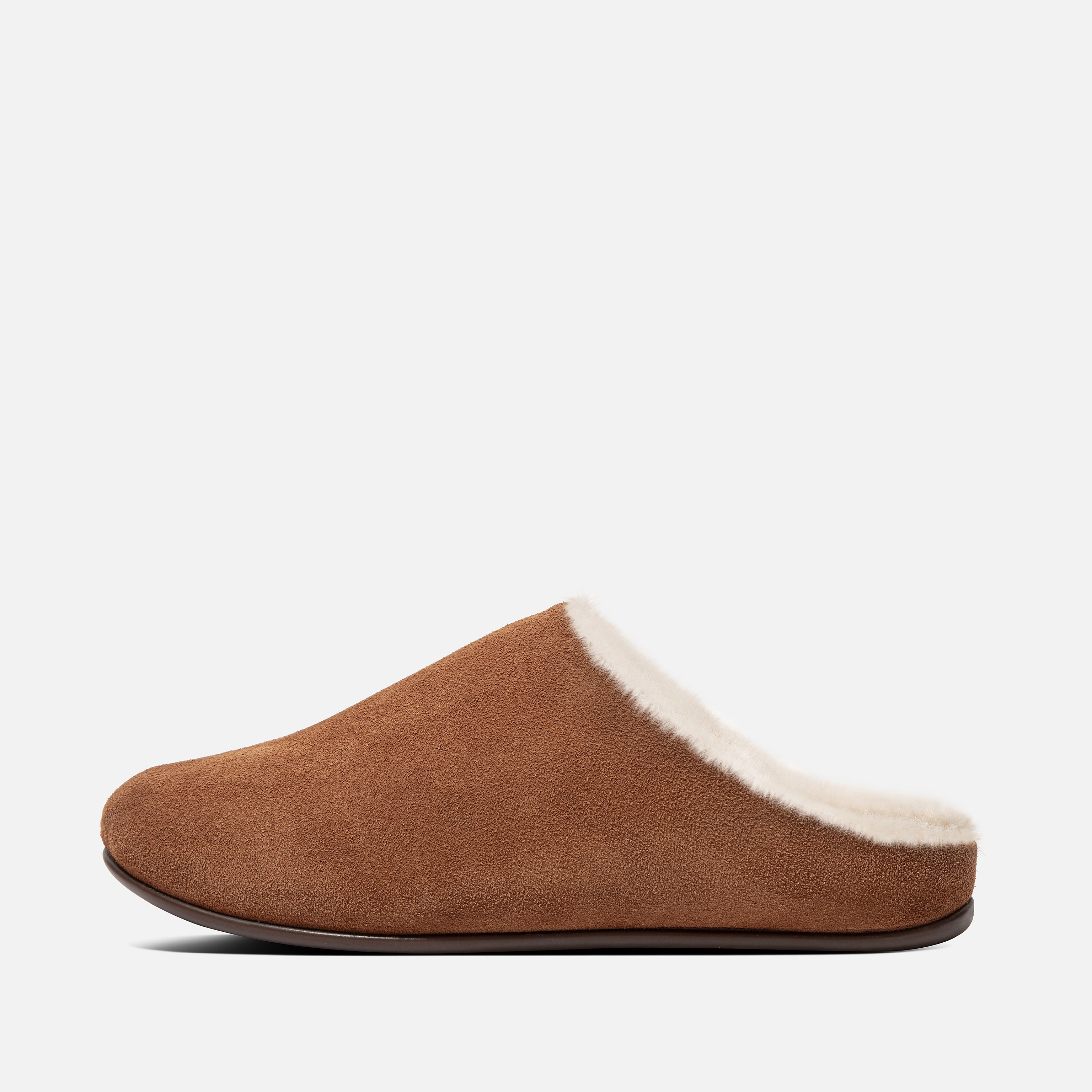 CHRISSIE Shearling Suede Slippers | FitFlop (UK)