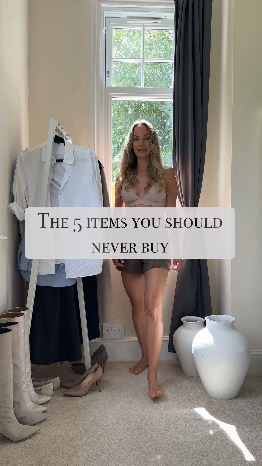 The 5 items you should never buy if you want your dream wardrobe ☝🏻

Stay away from these 5 items and you are on a good path to eliminate bad purchases. 

1. The one someone else tells you to buy - it doesn’t matter if it’s a stylist, a magazine, your friend or your mom. They are not the expert on your personal style, you are. 

2. If you don’t see yourself wearing this item for at least 3 years - don’t get it. Most likely it’s a trend and as soon as it passes, you won’t want to wear the piece  anymore. 

3. The item that you can’t straight away match in at least 3 looks with pieces you already have in your wardrobe. If it’s not a match to the rest of your clothes, it’s most likely not your style and won’t be used. 

4. The item that won’t last for 3 years. Preferably a lot longer, however some basics like white tops and t-shirt might be a stretch beyond that time.

5. The item that doesn’t suit our budget and lifestyle. Be honest with yourself, will you really use this and most importantly, can you afford it?

🤍 You can find the items I’m wearing in my link in bio, or just comment “link” and I will DM them to you 🤍

#tessmontgomery #capsulewardrobe #wardrobetips

#LTKOver40 #LTKSeasonal #LTKStyleTip